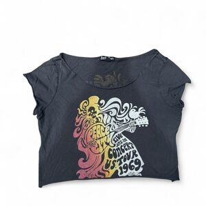 Peace & Love Graphic Crop Top